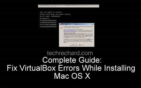 Fix VirtualBox Errors While Installing Mac OS X