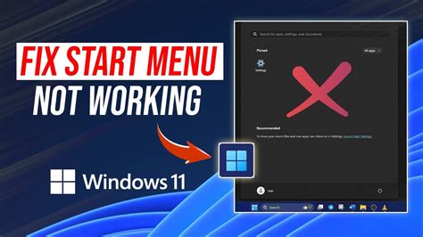 Fix Windows 11 Start Menu Not Working
