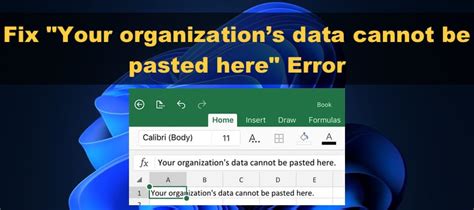 Fix Your Organization’s Data Cannot Be Pasted Here Error