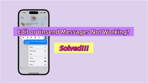 Fix iOS 16 Unsend Messages Not Working on iPhone
