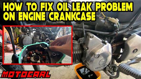 Fix motorcycle engine oil leak