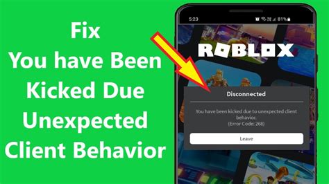 Fix you have been kicked due to unexpected client behavior Roblox 