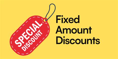 Fixed Amount Discounts