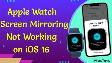 Fixed iOS 16 Apple Watch Mirroring Not Working Issue