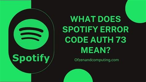 Fixing Spotify Error Code Auth 73