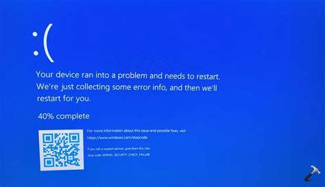 Fixing a Kernel Security Check Failure BSOD Error