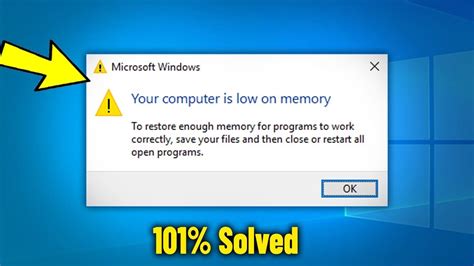 Fixing the “Your Computer Is Low on Memory” Error