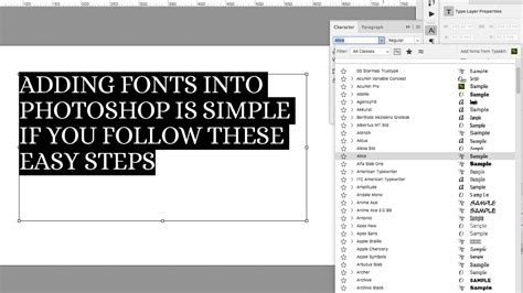 Fixing the Frustration: How to Get Installed Fonts to Show Up in Photoshop on Windows 10