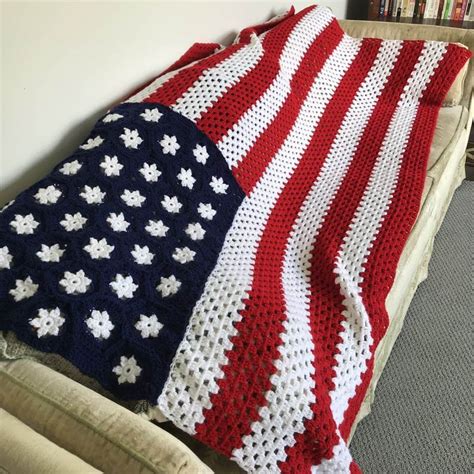 Flag Crochet Blanket