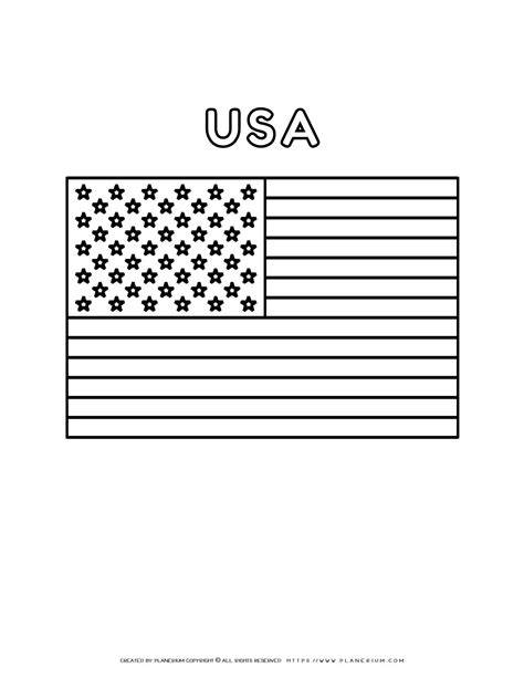 Flag Usa Coloring Page