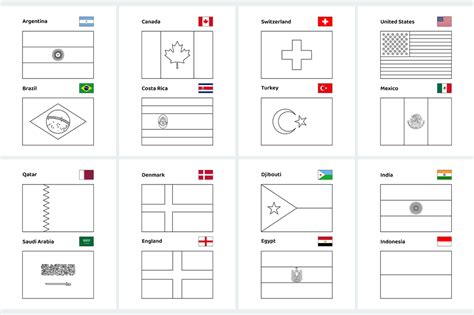 Flags Of The World Coloring Pages