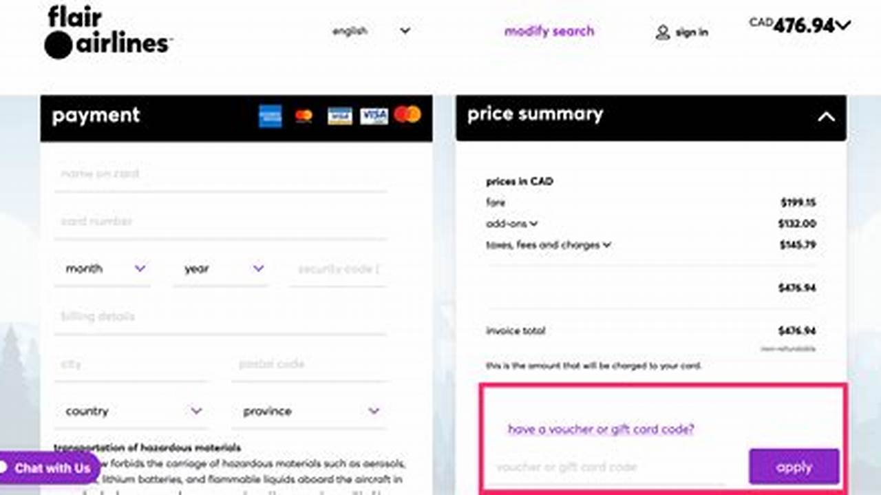 Flair Airlines Promo Code 2024