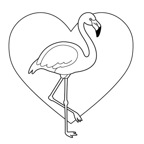 Flamant Rose Coloriage