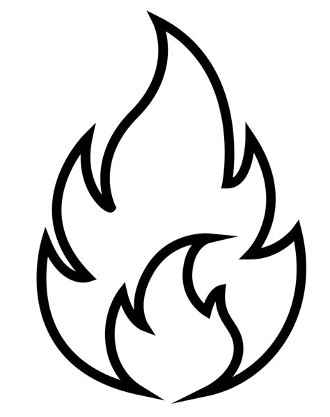 Flame Coloring Page