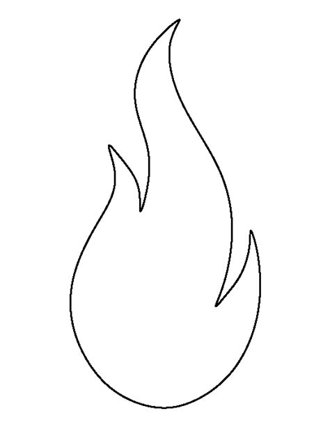 Flame Cut Out Template
