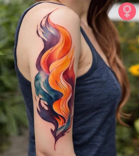 Flame Tattoos On Arm