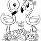 Flamingo Coloring Pages Free