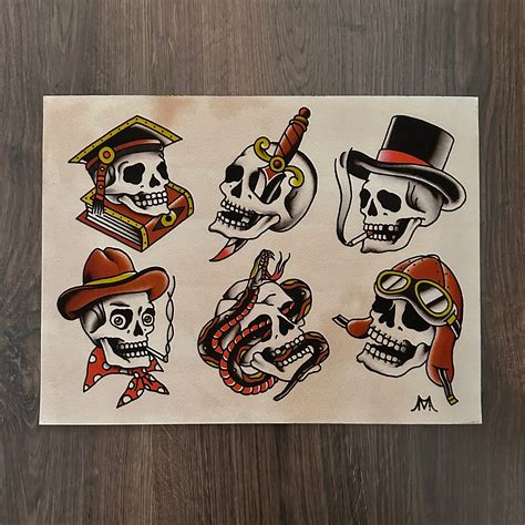Flash Skull Tattoos