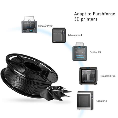 Flashforge Pla Cf Filament 1kg Spool 10% Carbon Fiber Contain 3d Printer Filament 1.75mm Black Color