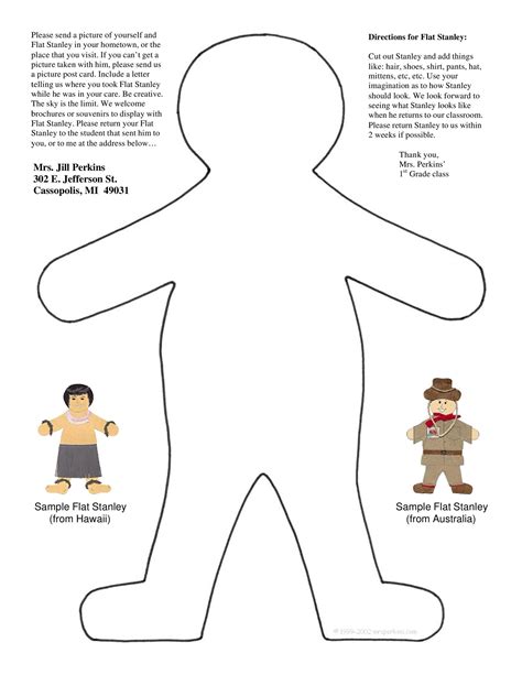 Flat Stanley Printable Clothes