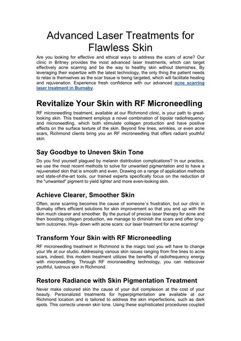 Discover the Ultimate Beauty Experience with Flawless Advanced Laser & Skin Care Clinic - The Premier Destination for Radiant and Youthful Skin!