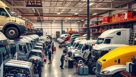 Fleet Vehicles Undergoing Repairs