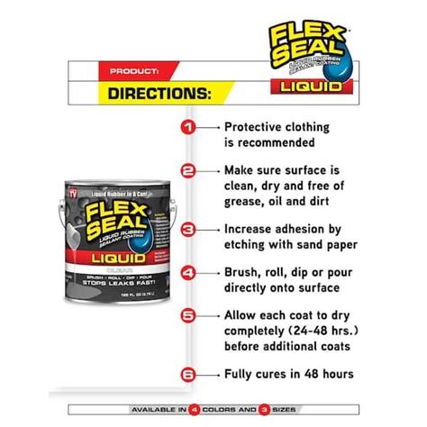 Flex Seal Dry Time Chart