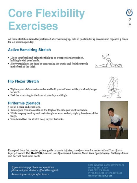 Flexibility Exercises PDF Table