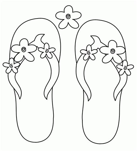 Flip Flop Coloring Pages Free Printable