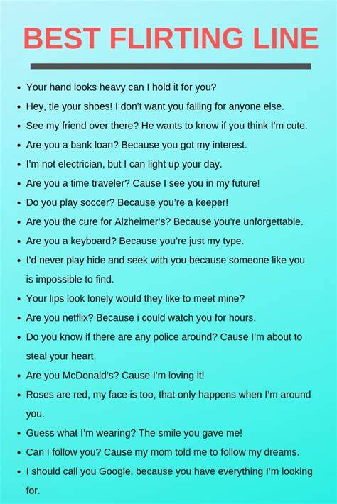 Flirting Lines For Guys