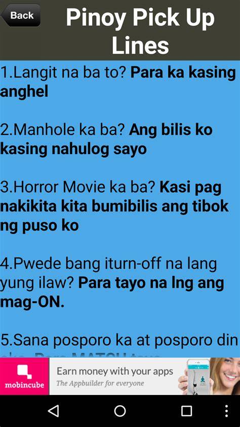 Flirty Pick Up Lines Tagalog