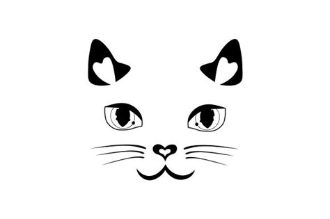 Download Floating Cat Face SVG File - SVG Design Silhouette Free PSD Mockups