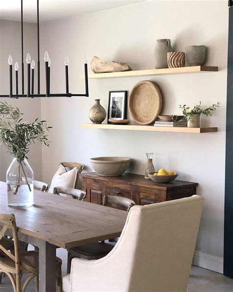 Floating Dining Room Shelves