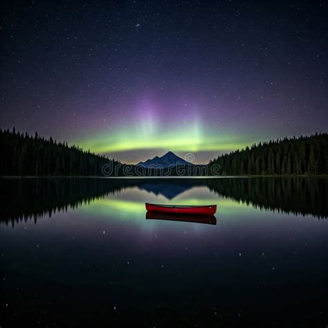 Floating Under Northern Lights
