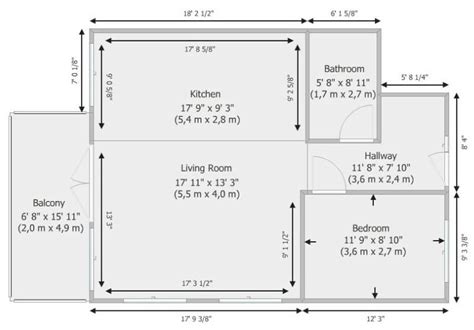 Floor Plan Sample With Measurements