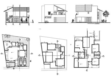 Floor Plan With Elevation And Section