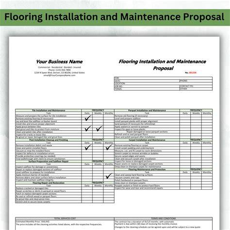 Flooring Proposal Template Free - SCIENCE EDUCATION