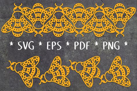 Download Floral Bee Repeating Borders Images