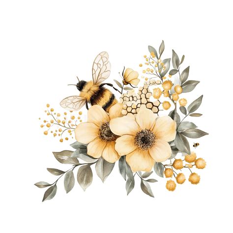 Download Floral Bee Repeating Borders Printable