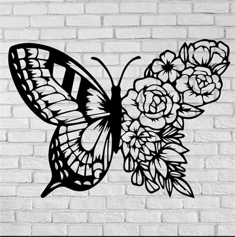 Download Floral Butterfly File For Crafts