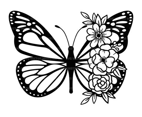 Download Floral Butterfly File For Cricut