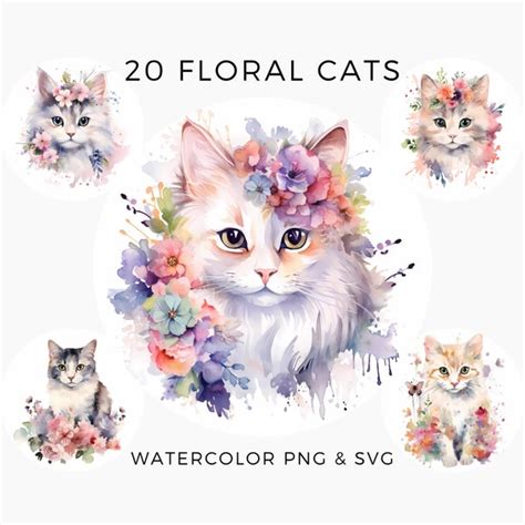 Download Floral Cat Commercial Use