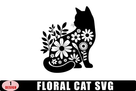 Download Floral Cat Files For Crafts