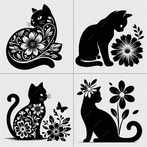 Download Floral Cat Files Free PSD Mockups