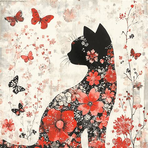 Download Floral Cat Images