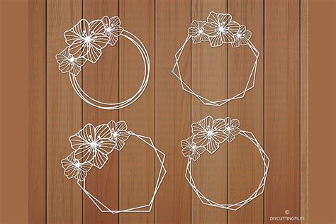 Download Floral Cirlce Frame Cut File For Silhouette