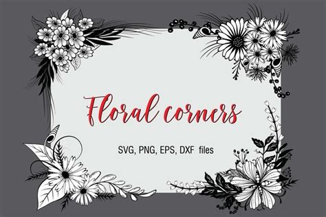 Download Floral Corners Files DXF Files