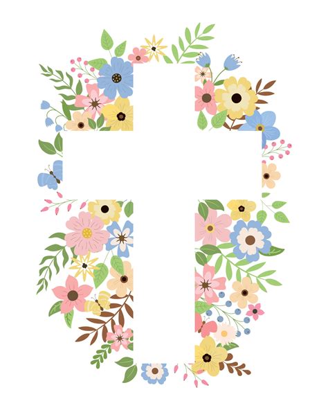 Floral Cross Easter