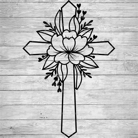 80+ Floral Cross SVG, Flower Cross SVG Floral Easter Cross SVG Religious Sv. Floral Cross Free SVG & Png Christian Cut Files