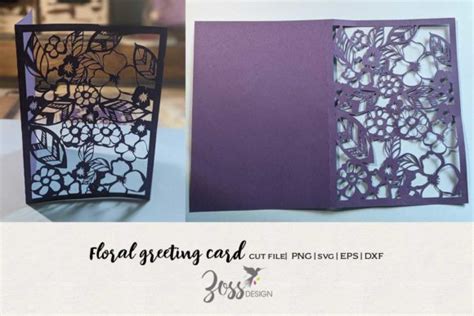 Download Floral Cut out Greeting Card Files DXF Files